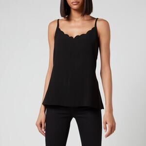 Ted‎ Baker Womens Scallop Cami Tank Black Size Small Layering Capsule Wardrobe